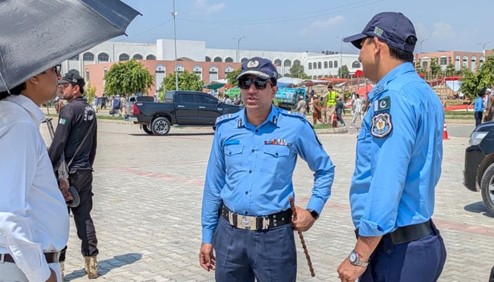 Deputy Inspector General (DIG) Islamabad, Muhammad Jawad Tariq, visits the Tablighi Markaz on May 2, 2026. — Facebook@islamabadpolice