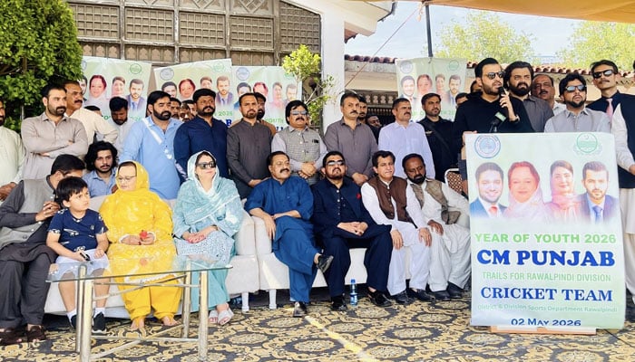 Federal Parliamentary Secretary for Information and Broadcasting, Barrister Danyal Chaudhry addressing an event on May 2, 2026. — Facebook@Danyalchaudhry99