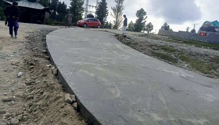 Malam Jabba to Shangla Jabanr Road on October 4, 2025.  — Facebook@SAYousafzaiPTI