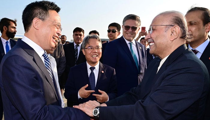President Asif Ali Zardari being seen off from Sanya, China, on May 1, 2026. — PID