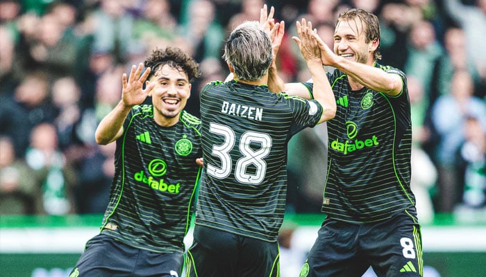 Celtic FC players can be seen celebrating, May 3, 2026. —Facebook@CelticFC