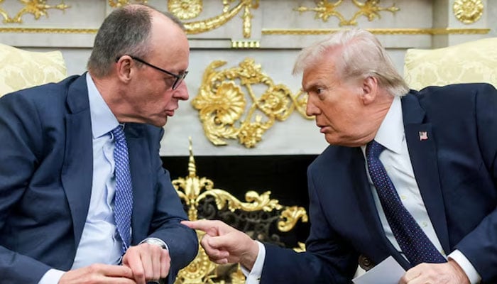 President Donald Trump (right) and German Chancellor Friedrich Merz meet in the Oval Office at the White House in Washington, DC, US, March 3, 2026. — Reuters