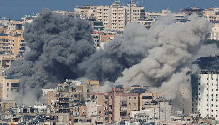 Smoke rises after an Israeli strike on Beiruts southern suburbs, following an escalation between Hezbollah and Israel amid the US-Israeli conflict with Iran, Lebanon, March 4, 2026. — Reuters