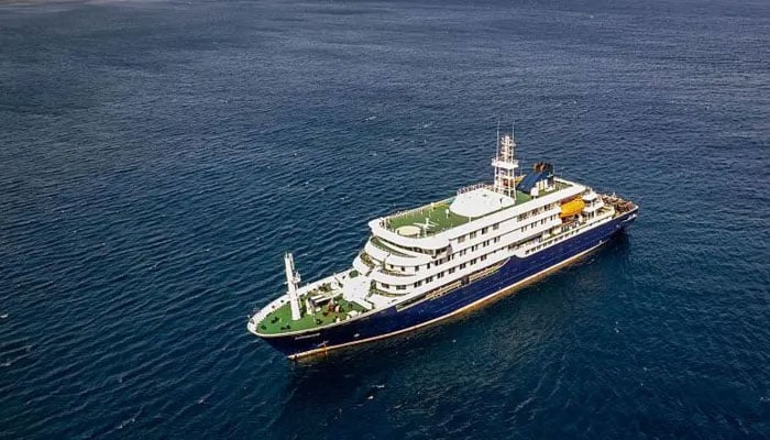 A representational image shows a cruise ship sailing at sea. — AFP