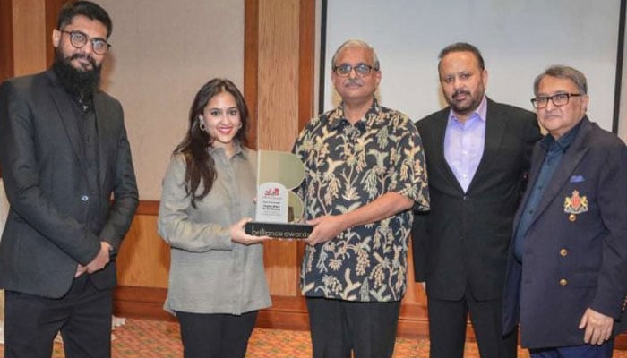 Pictured from left to right: Shakeb Sultan (Creative Director Synergy Group), Manahil Kapadia (Director Synergy Group), Bharat Avlani (Secretary General of the Asian Federation of Advertising Associations - AFAA), Ahmed Kapadia (Chairman and CEO Synergy Group), Senator Sarmad Ali (Managing Director Marketing & Advertising Sales of the Jang Group). —Brandsynario website