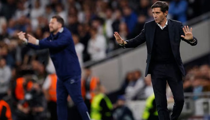 Villarreal coach Marcelino Garcia reacts. —Reuters/File