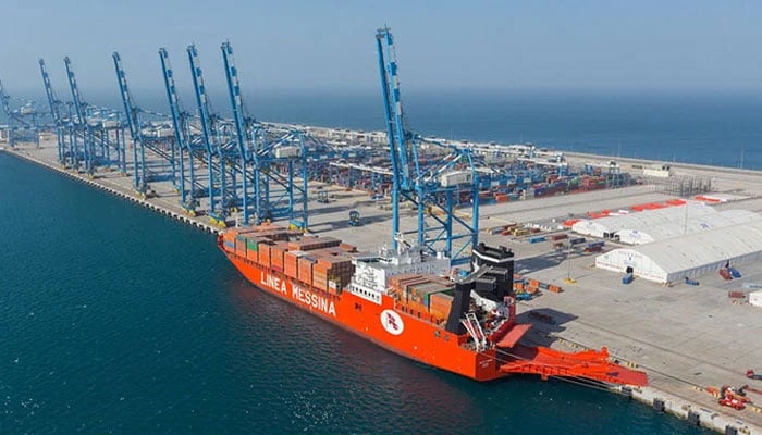 This photo, released on November 13, 2016, shows a general view of Gwadar port, some 700 km west of Karachi. — APP