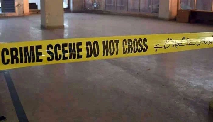 Crime scene tape can be seen at the site of an incident. — Online/File