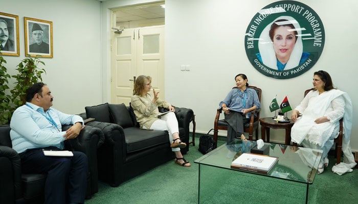Chairperson of the Benazir Income Support Programme (BISP), Senator Rubina Khalid, meets Coco Ushiyama, country director of the World Food Programme (WFP), at BISP headquarters on May 5, 2026. — Facebook@officialbisp