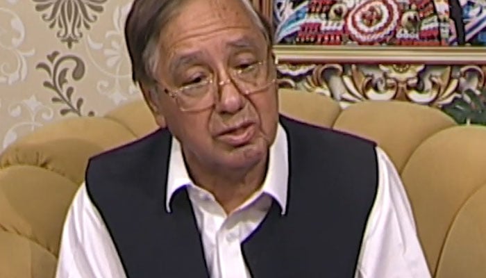 Pak-Afghan Joint Chamber of Commerce and Industry Senior Vice President Zia-ul-Haq Sarhadi. — YouTube@PTI National Peshawar/Screengrab
