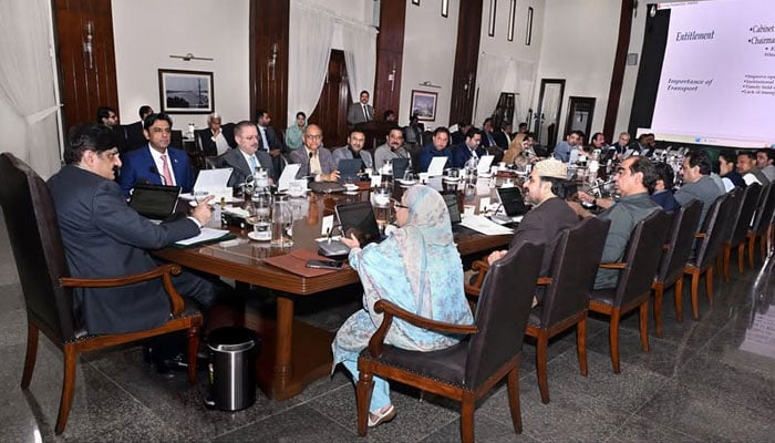 Sindh Chief Minister Syed Murad Ali Shah chairing a Cabinet meeting on May 5, 2026. — Facebook@SindhCMHouse