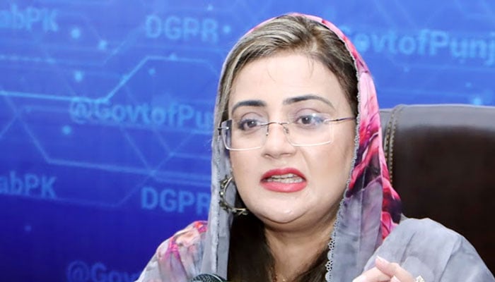 Punjab Minister for Information and Culture Azma Bokhari addresses a press conference. — Radio Pakistan/File