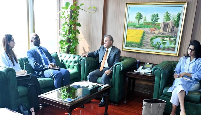 A high-level delegation from the Food and Agriculture Organisation (FAO) at Zarai Taraqiati Bank Limited (ZTBL) Head Office on May 6, 2026. —Facebook@OfficialZTBL