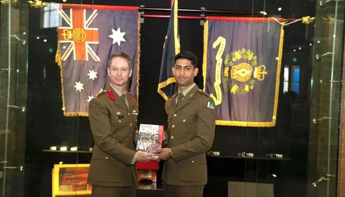 Australias Royal Military College (RMC) declared Pakistan Army Cadet Sardar Arsam Abbas the “overall best foreign military cadet”. — ISPR