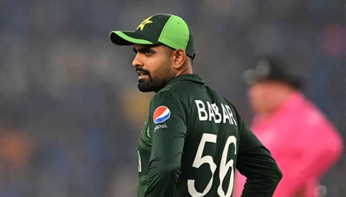 Pakistans captain Babar Azam fields during the 2023 ICC Mens Cricket World Cup match between India and Pakistan at the Narendra Modi Stadium in Ahmedabad on October 14, 2023. — AFP