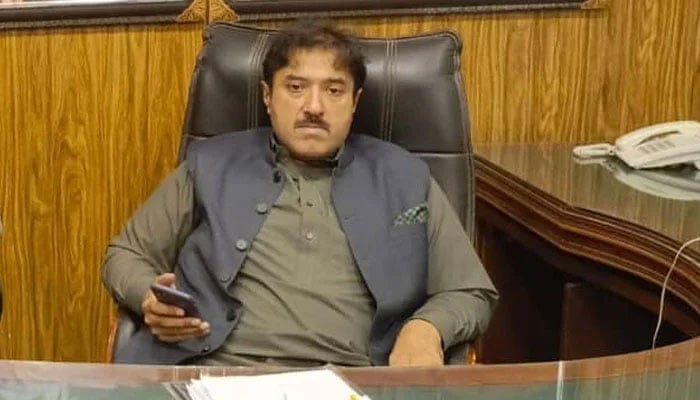 Punjab Minister for Local Government Zeeshan Rafique sits during a meeting at his office on June 2, 2024. — Facebook@Mian Zeeshan Rafique PMLN