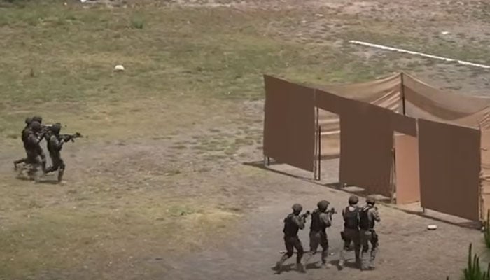 An image from the two-week-long Pakistan-Sri Lanka joint exercise, ‘Shake Hands-II’ at Tarbela on May 7, 2026. — Screengrab via Facebook@ISPROfficial1