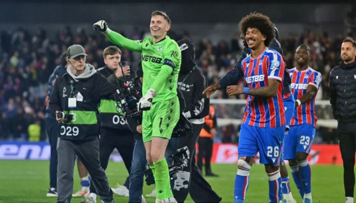Crystal Palace celebrate victory against Shakhtar Donetsk in their UEFA Conference League semi-final. — AFP/File