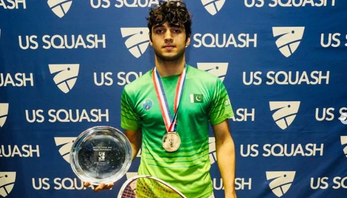 Pakistani squash player Huzaifa Ibrahim seen in this image. — Instagram@huzaifa__ibrahim/File