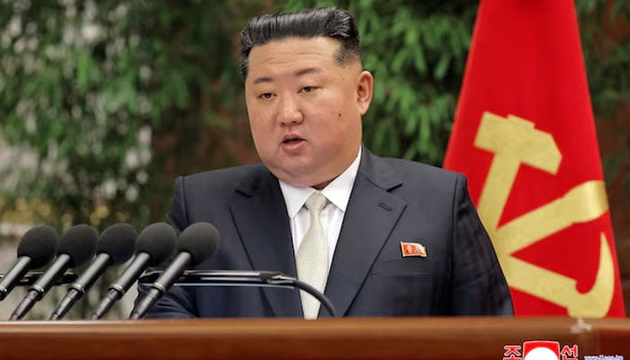 North Korean leader Kim Jong Un speaks during the expanded meeting of the first plenary meeting of the Ninth Central Committee of the Workers Party of Korea (WPK), in Pyongyang, North Korea, February 23, 2026, in this picture released February 24, 2026, by North Koreas official Korean Central News Agency. — Reuters