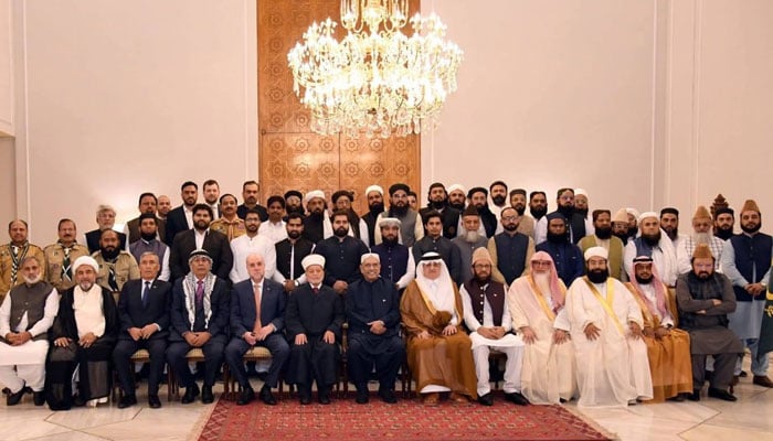 Prof. Dr. Ahmed Saad Alahmed, the president and acting rector of International Islamic University (IIU) Islamabad is seen in a group photo, on May 9, 2026. — Facebook@iiu.isbpk