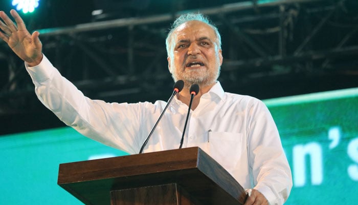 Jamaat-e-Islami (JI) emir Engr Hafiz Naeemur Rehman  addressing an event on May 9, 2026. — Facebook@HafizNaeemRehman