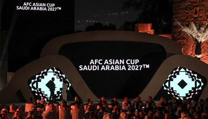 Guests attend the draw for the 2027 AFC Asian Cup in Diriyah, on the outskirts of Riyadh. —AFP
