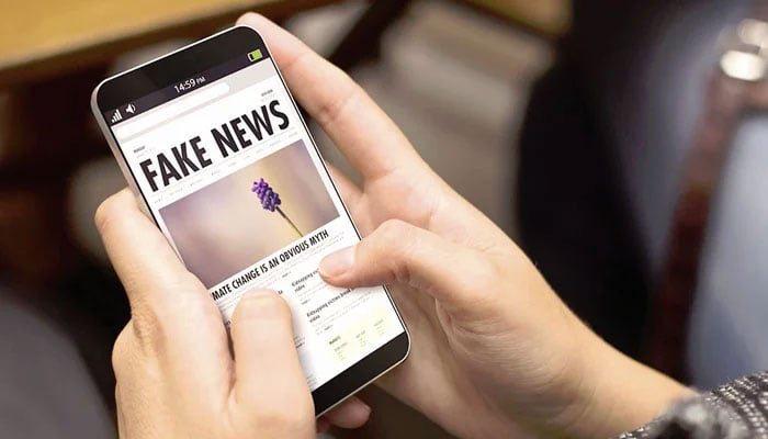 This image shows a person using a mobile phone. — TheNews/File