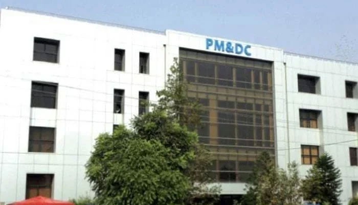 The Pakistan Medical & Dental Council building can be seen in this image. — APP/File