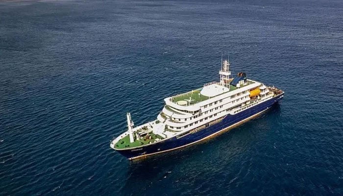 A representational image shows a cruise ship sailing at sea. — AFP/File