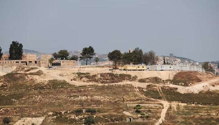 Israeli settlement structures being installed in Sanur near Jenin, in the Israeli-occupied West Bank, May 9, 2026.—Reuters