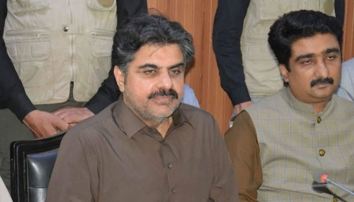 Sindh Minister for Local Government, Housing & Town Planning Department Syed Nasir Hussain Shah looks on in a meeting on March 24, 2024. — Facebook@Syed Nasir Hussain Shah