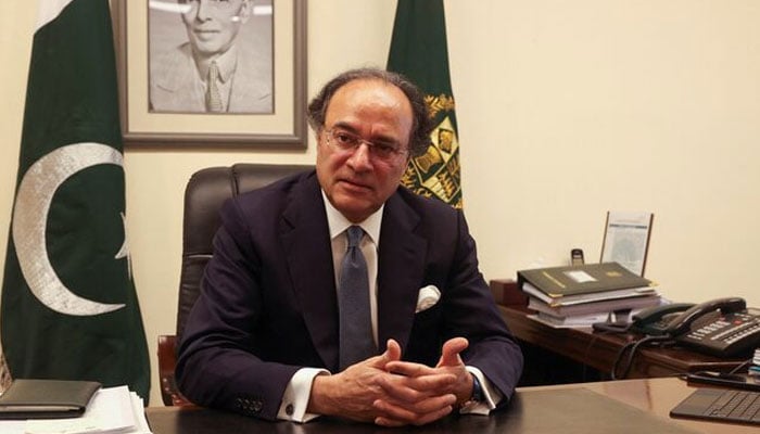 Finance Minister Muhammad Aurangzeb speaks during an interview with Reuters at his office in Islamabad, Pakistan July 19, 2024. — Reuters