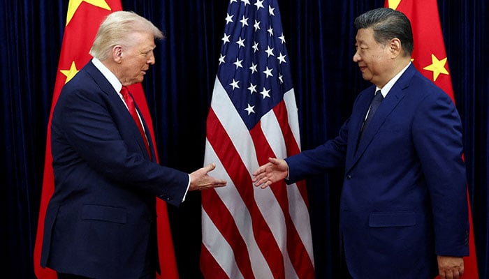 US President Donald Trump shakes hands with Chinese President Xi Jinping as they hold a bilateral meeting at Gimhae International Airport, on the sidelines of the Asia-Pacific Economic Cooperation (APEC) summit, in Busan, South Korea, October 30, 2025. — Reuters