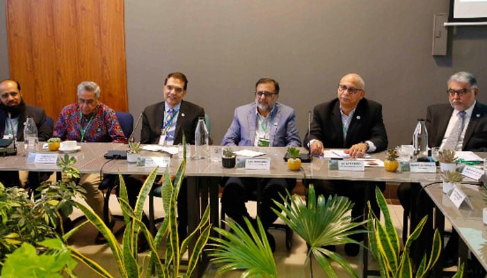 An image from a roundtable discussion on “Shared Responsibility, Shared Resilience: Climate Action in Pakistan”. — APP/File