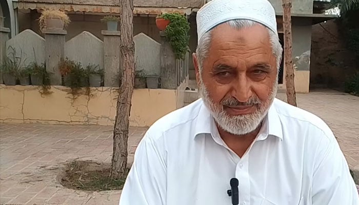 Fata Loya Jirga president Bismillah Khan in a video released on July 12, 2026. — Facebook@njreality/Screengrab