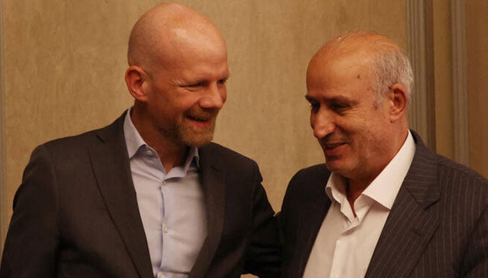 Iran Football Association president Mehdi Taj meets FIFA secretary general Mattias Grafstrom in Istanbul, Turkiye, on May 16, 2026. —Reuters