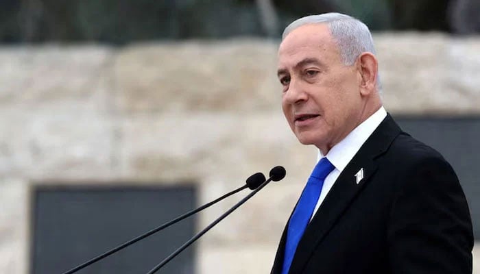 Israel’s Prime Minister Benjamin Netanyahu speaks during a ceremony commemorating Israel’s Remembrance Day for fallen soldiers, or Yom HaZikaron, at the Military Cemetery on Mount Herzl in Jerusalem April 21, 2026.—Reuters