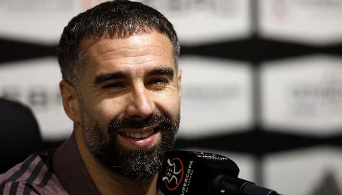 Real Madrids Dani Carvajal during a press conference. —Reuters/File