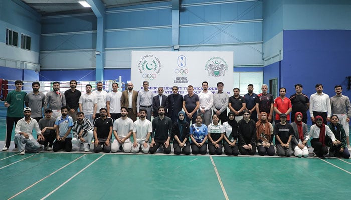 Participants posing for the photo after the event at the University of Lahore, May 18, 2026. —Facebook@University.Lahore