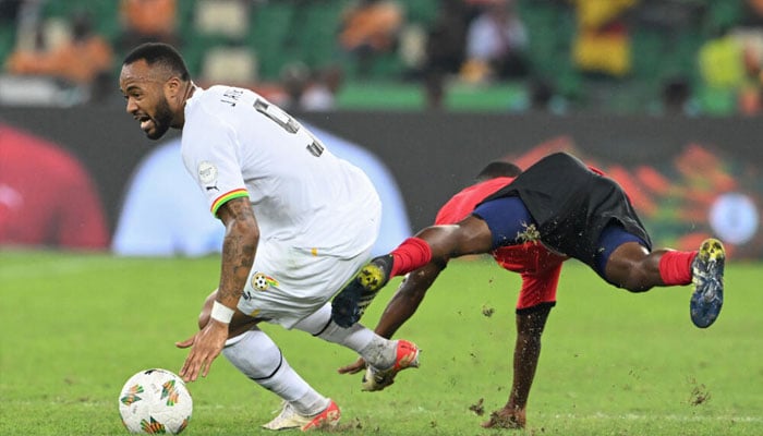 Striker Jordan Ayew (L) in action. —AFP/File