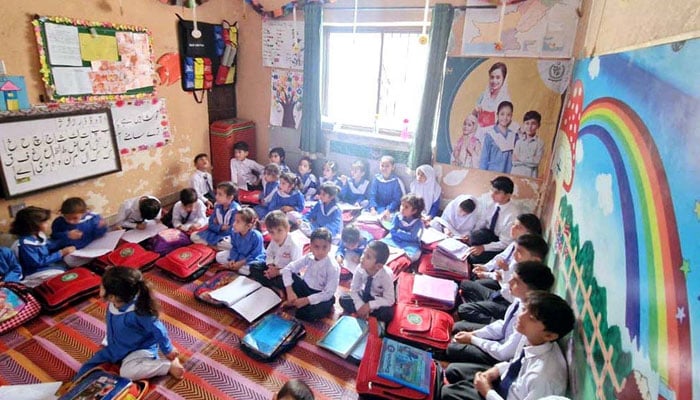 Secretary MoFEPT, Nadeem Mahbub, visits an NCHD Non-Formal Education caption, Centre in Bhara Kahu on May 18, 2026. — APP
