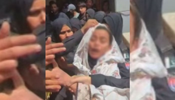 Police produce alleged drug peddler Anmol alias Pinky before a local court in Karachi on May 16, 2026. — Screengrab via YouTube/Geo News