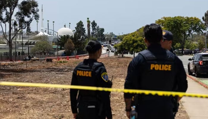 Police respond to a reported active shooter at the Islamic Center of San Diego in San Diego, California, on May 18, 2026.—AFP