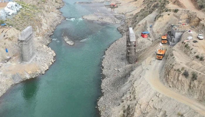 A representational image showing an aerial view of Mohmand Dam Hydropower Project site at Swat River in Khyber Pakhtunkhwa. — Wapda website/File