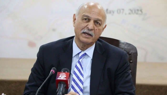 Former Senator Mushahid Hussain Sayed addresses the International Conference hosted by ISSI on May 6, 2025. — Facebook@Institute.of.Strategic.Studies.Islamabad