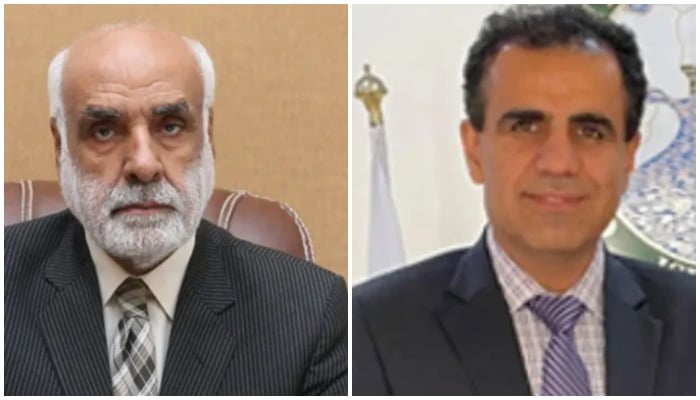 A combination photo of University of Gwadar Vice Chancellor Dr Abdul Razzaq Sabir (left) and Pro-Vice Chancellor Syed Manzoor Ahmed. — University of Gwadar website/File
