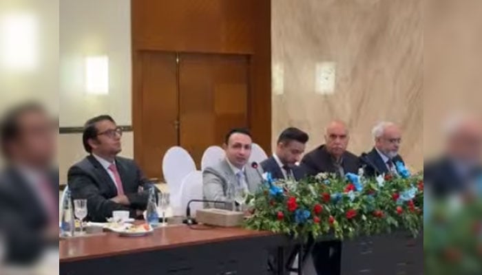 Prime Minister’s Advisor on Tourism Sardar Yasir Ilyas Khan, in a meeting with  Chinese industrialists on May 20, 2026. — Screengrab via Facebook@Sardar Yasir Ilyas Khan