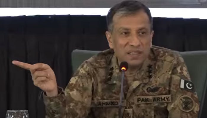 Director General ISPR Lt General Ahmed Sharif Chaudhry held the special session with vice chancellors and senior faculty members from various universities on May 19, 2026. — Screengrab via Facebook@ISPROfficial1