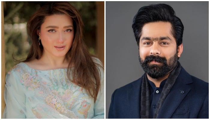 This collage shows actress Momina Iqbal (left) and MPA Saqib Chaddar. — Facebook@mominaiqbalofficial/chsaqibkhanchadhar/File